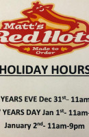 Matt's Red Hots food