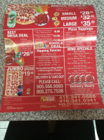 3-4-1 Pizza Wings menu