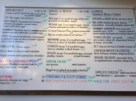 Y2 Café menu