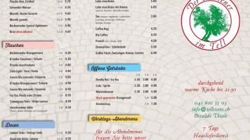 Der Italiener im Tell menu