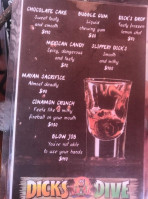 Dick´s Dive menu