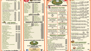 Roosevelt's American Homestyle Deli menu