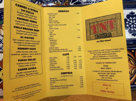 Tnt Taqueria menu