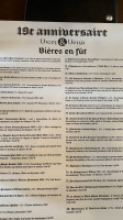 Vices et Versa menu