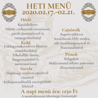 Viktória Étterem menu