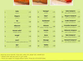 Sushi Itamea menu