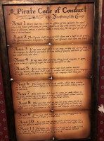 Pirates Dinner Adventure menu