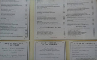 El Rincon Del Chorro menu