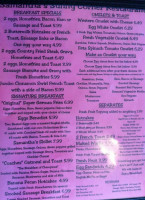 Samantha's Sunny Corner menu