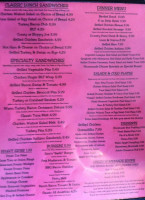 Samantha's Sunny Corner menu