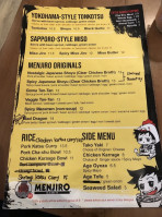 Menjiro Ramen menu