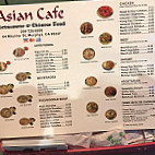 Asian Cafe menu