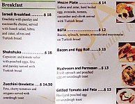 Savta Cafe and Restaurant menu