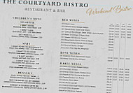 The Courtyard Cafe Bistro menu