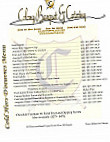 Colony Banquet Catering Facility menu