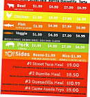 Chente Taqueria menu