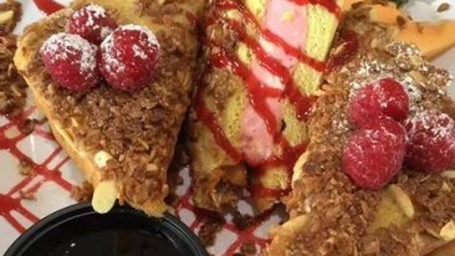 Stuffed Red Raspberry Granola French Toast