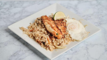 Catfish/Spicy Basil Rice