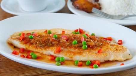 #32 White Fish, Grilled And Topped With Your Choice Of Cuban Tomato Sofrito Or Garlic And Butter