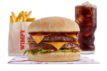 Dubbele Wimpy Cheeseburger-Maaltijd