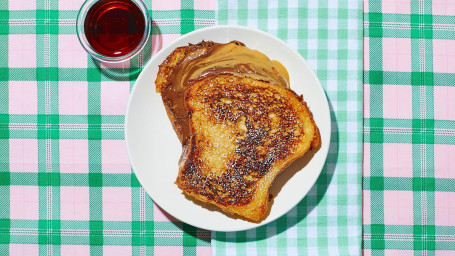 Le Peanut Butter En Nutella French Toast Sandwich