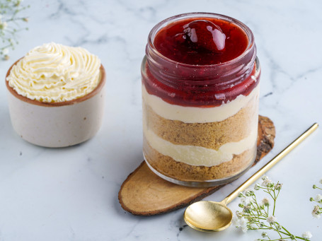 Aardbeien Cheesecake Pot