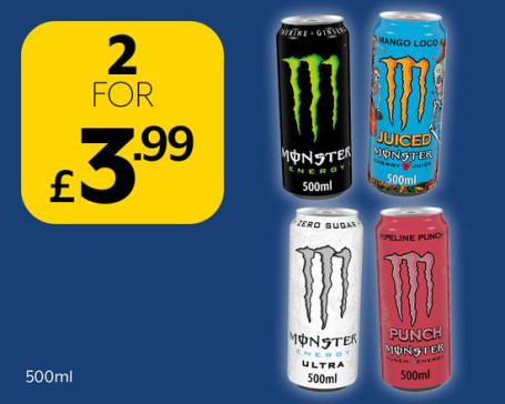 Monsterdrankjes 2 Voor £ 3,99