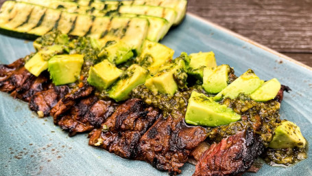 Skirt Steak With Avocado Chimichurri