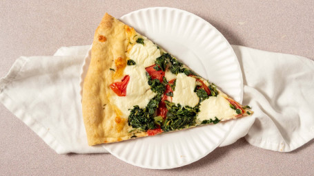 White Veggie Spinach Pizza