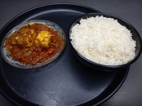 Plain Rice Paneer Curry