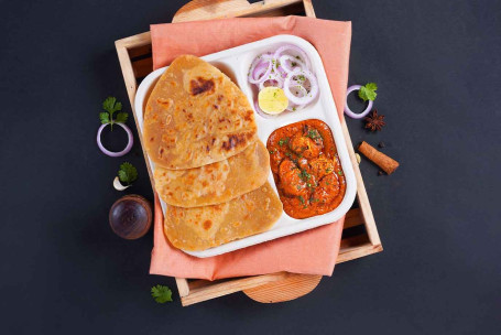 Gerookte Boter Kip Paratha Lunchbox (Guilt Free)