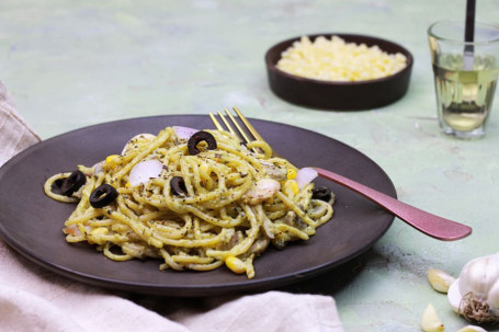 Vegetarische Spaghetti Pesto