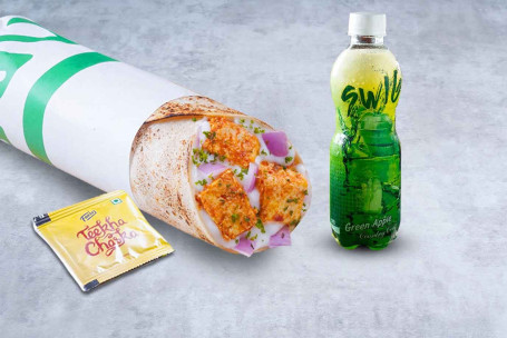 Cheese Melt Paneer Wrap Groene Appelsap Mini Maaltijd