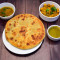 2 Aloo Paratha Channa Masala Or Aloo Dum Chutney Or Pickle