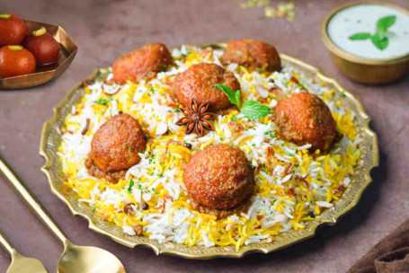 Malai Kofta Biryani (Romige Kebab Biryani, 4-5 Serveert)