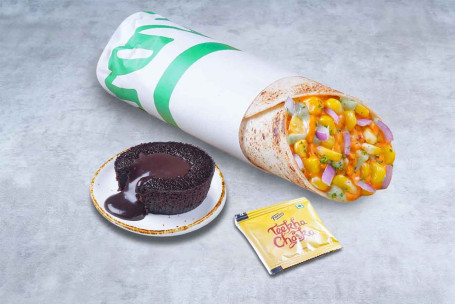 Klassieke Wrap En Dessertmaaltijd