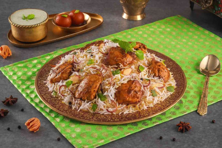 Pittige Lazeez Bhuna Murgh Hyderabadi Kip Biryani, Zonder Been Voor 2 Personen 3]