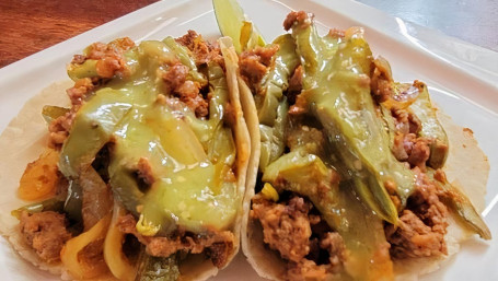 Nopales With Chorizo Tacos