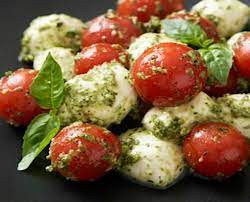 Brie Bocconcini Pesto Chetty Tomato Caprese Salad