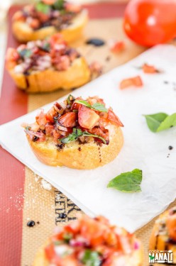 Veganistische Bruschetta