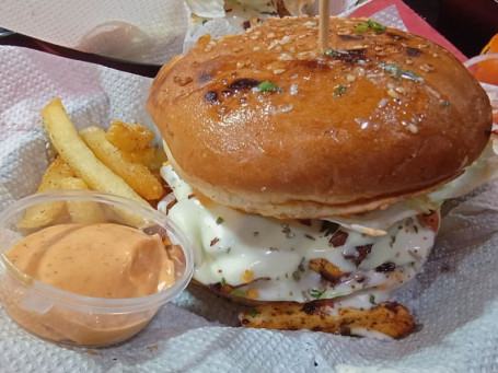 Chicken Shawarma Cheese Burger