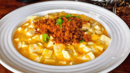 Tofu Stir-Fry With Salted Egg Yolk And Pork Floss/