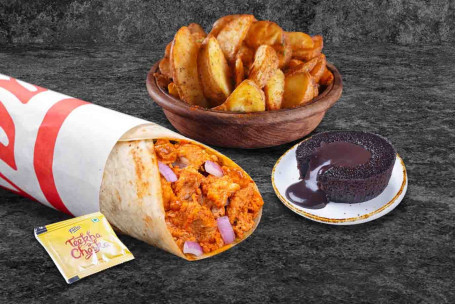 (Voor 1 Portie) Butter Chicken Wrap Wedges Choco Lava Meal