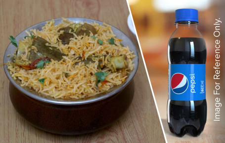 Mutton Biriyani Pepsi 250 Ml [Served With Raita.