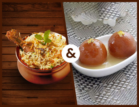 Royal Chicken Dum Biryani With Gulab Jamun