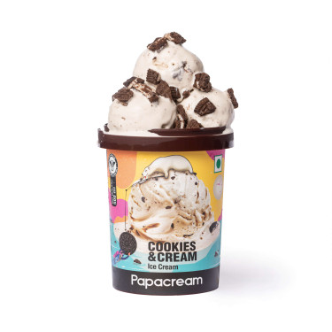 Papacream Cookies Cream Ice Cream (500 Ml)