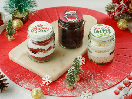 Kerst Speciale Foto Jar Cake (Pak Van 3)