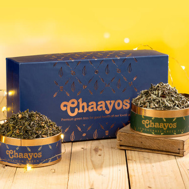 Blauw-Chaayos Groene Thee Geschenkdoos