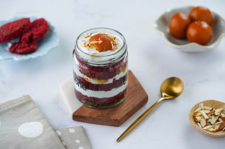 Gulab Jamun Red Velvet Jar-Cake