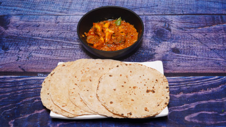 5Pc Phulka With Kadai Paneer